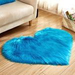 Tapetes Coração Amoroso Tapete de Lã Artificial Pele de Carneiro Peludo Tapete de Chão Falso Tapete de Pelo Macio e Fofo Tapete de Área Tapetes, 30*40cm, 40*50cm, 50*60cm, 70*90cm
