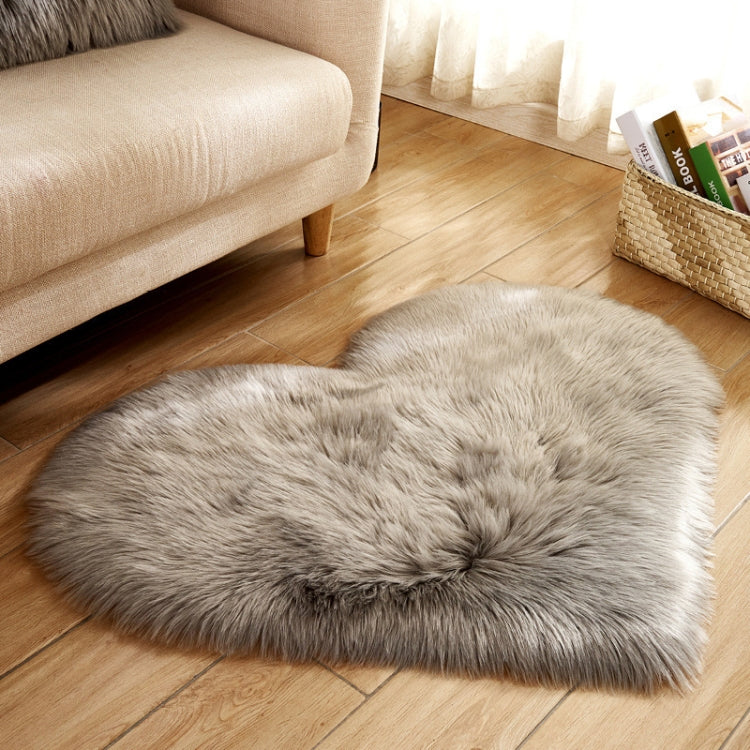 Tapetes Coração Amoroso Tapete de Lã Artificial Pele de Carneiro Peludo Tapete de Chão Falso Tapete de Pelo Macio e Fofo Tapete de Área Tapetes, 30*40cm, 40*50cm, 50*60cm, 70*90cm