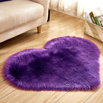 Tapetes Coração Amoroso Tapete de Lã Artificial Pele de Carneiro Peludo Tapete de Chão Falso Tapete de Pelo Macio e Fofo Tapete de Área Tapetes, 30*40cm, 40*50cm, 50*60cm, 70*90cm