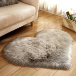 Tapetes Coração Amoroso Tapete de Lã Artificial Pele de Carneiro Peludo Tapete de Chão Falso Tapete de Pelo Macio e Fofo Tapete de Área Tapetes, 30*40cm, 40*50cm, 50*60cm, 70*90cm