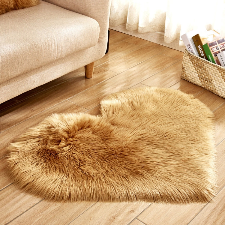 Tapetes Coração Amoroso Tapete de Lã Artificial Pele de Carneiro Peludo Tapete de Chão Falso Tapete de Pelo Macio e Fofo Tapete de Área Tapetes, 30*40cm, 40*50cm, 50*60cm, 70*90cm