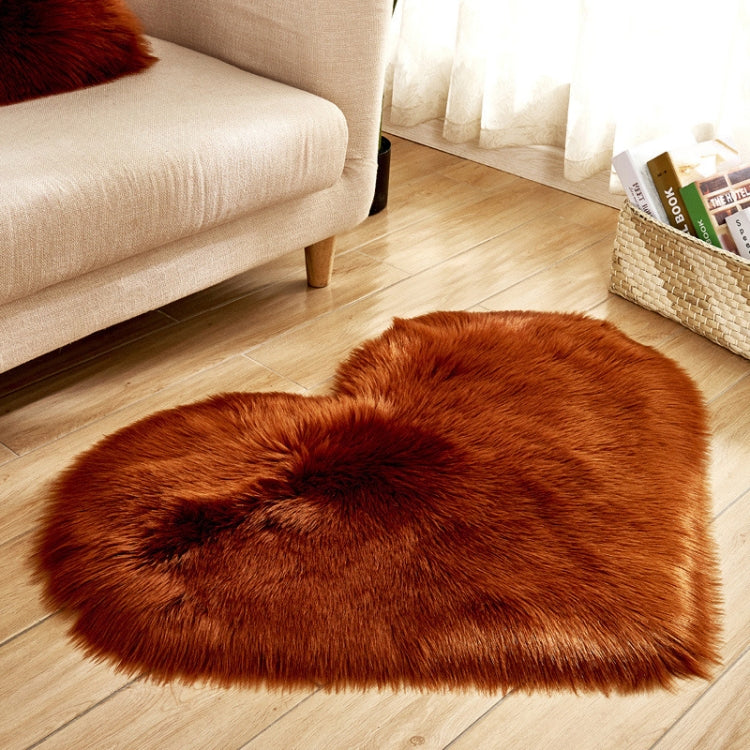 Tapetes Coração Amoroso Tapete de Lã Artificial Pele de Carneiro Peludo Tapete de Chão Falso Tapete de Pelo Macio e Fofo Tapete de Área Tapetes, 30*40cm, 40*50cm, 50*60cm, 70*90cm