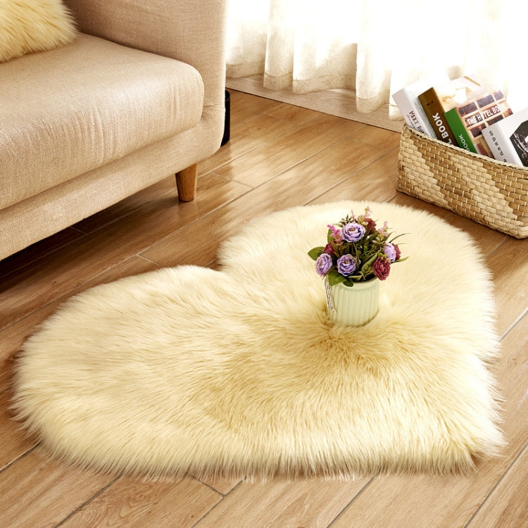 Tapetes Coração Amoroso Tapete de Lã Artificial Pele de Carneiro Peludo Tapete de Chão Falso Tapete de Pelo Macio e Fofo Tapete de Área Tapetes, 30*40cm, 40*50cm, 50*60cm, 70*90cm