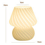 Candeeiro de mesa decorativo de vidro em forma de cogumelo PJ-104 5W para quarto e cabeceira, tomada CN, especificação: luz quente monocromática, dimmer de três cores, lâmpada Tmall Elf, controlo remoto + lâmpada Tmall Elf