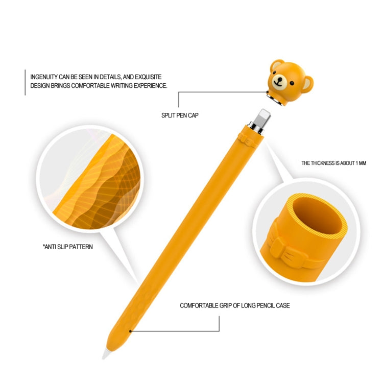 Capa Protetora de Silicone para Caneta Capacitiva de Desenho Animado Antiderrapante e Anti-Queda, Para Apple Pencil 1
