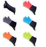 Luvas de Silicone Estendidas Antiderrapantes, Resistentes a Altas Temperaturas, Isolantes para Micro-ondas, Luvas Antitérmicas, Luvas de Silicone Estendidas