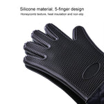 Luvas de Silicone Estendidas Antiderrapantes, Resistentes a Altas Temperaturas, Isolantes para Micro-ondas, Luvas Antitérmicas, Luvas de Silicone Estendidas