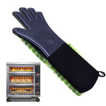 Luvas de Silicone Estendidas Antiderrapantes, Resistentes a Altas Temperaturas, Isolantes para Micro-ondas, Luvas Antitérmicas, Luvas de Silicone Estendidas