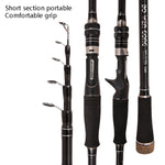 Vara de Pesca Telescópica de Carbono Luya, Secção Curta, 1,8m, 2,1m, 2,4m, 2,7m, 3,0m, 3,3m, 3,6m