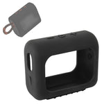 Capa de silicone para altifalante Bluetooth JBL GO3, estojo protetor portátil com mosquetão, Vermelho, Preto, Cinza Prateado, Laranja, Azul Escuro, Verde Menta, Verde Exército
