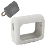 Capa de silicone para altifalante Bluetooth JBL GO3, estojo protetor portátil com mosquetão, Vermelho, Preto, Cinza Prateado, Laranja, Azul Escuro, Verde Menta, Verde Exército