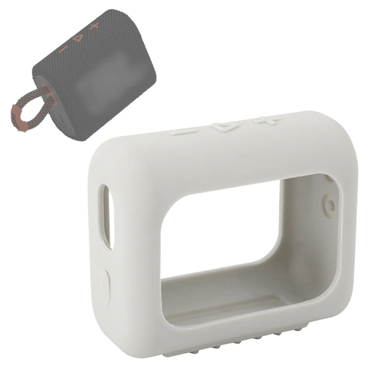 Capa de silicone para altifalante Bluetooth JBL GO3, estojo protetor portátil com mosquetão, Vermelho, Preto, Cinza Prateado, Laranja, Azul Escuro, Verde Menta, Verde Exército