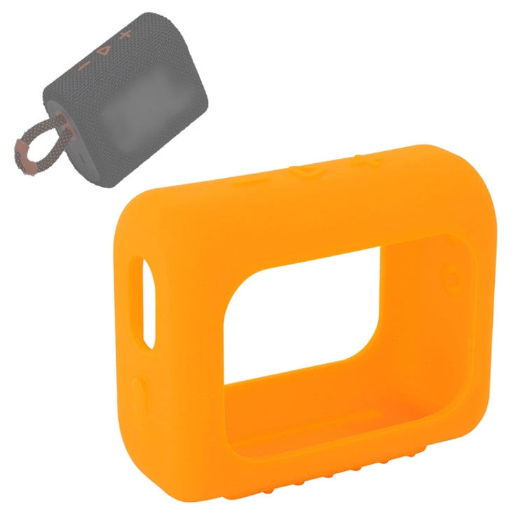 Capa de silicone para altifalante Bluetooth JBL GO3, estojo protetor portátil com mosquetão, Vermelho, Preto, Cinza Prateado, Laranja, Azul Escuro, Verde Menta, Verde Exército