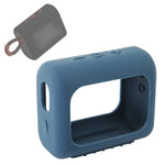 Capa de silicone para altifalante Bluetooth JBL GO3, estojo protetor portátil com mosquetão, Vermelho, Preto, Cinza Prateado, Laranja, Azul Escuro, Verde Menta, Verde Exército