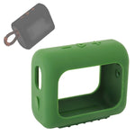 Capa de silicone para altifalante Bluetooth JBL GO3, estojo protetor portátil com mosquetão, Vermelho, Preto, Cinza Prateado, Laranja, Azul Escuro, Verde Menta, Verde Exército