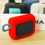 Capa de silicone para altifalante Bluetooth JBL GO3, estojo protetor portátil com mosquetão, Vermelho, Preto, Cinza Prateado, Laranja, Azul Escuro, Verde Menta, Verde Exército