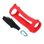 Capa protetora de silicone portátil para altifalante Bluetooth JBL Charge 4 com alça de ombro e mosquetão, Rosa, Vermelho, Azul, Preto, Cinza Prateado, Laranja, Verde Menta, Azul Marinho
