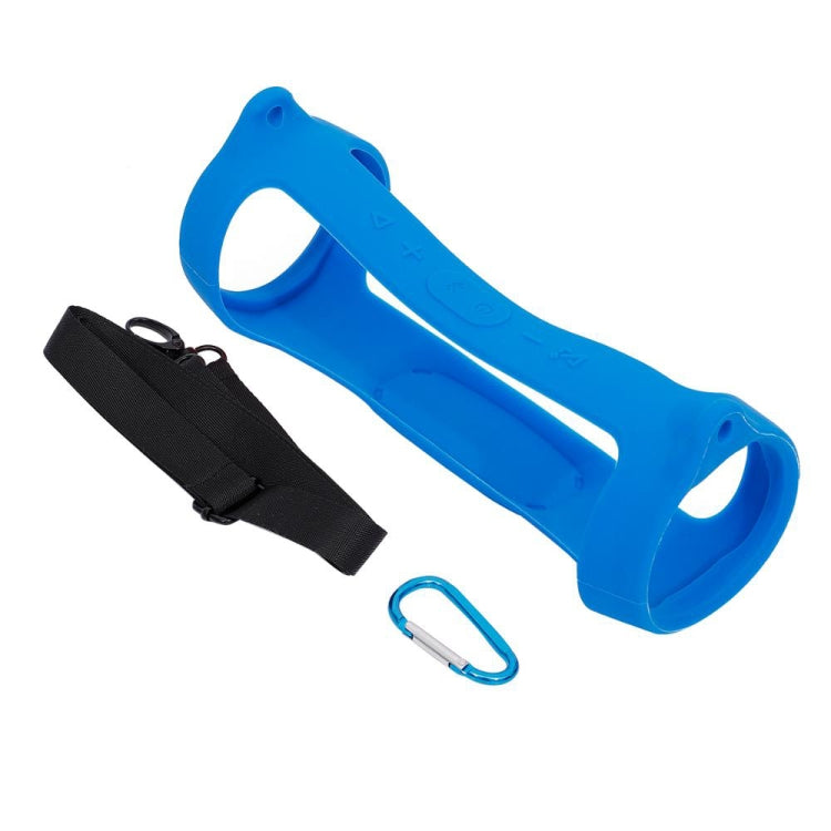 Capa protetora de silicone portátil para altifalante Bluetooth JBL Charge 4 com alça de ombro e mosquetão, Rosa, Vermelho, Azul, Preto, Cinza Prateado, Laranja, Verde Menta, Azul Marinho