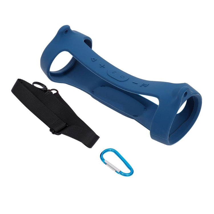 Capa protetora de silicone portátil para altifalante Bluetooth JBL Charge 4 com alça de ombro e mosquetão, Rosa, Vermelho, Azul, Preto, Cinza Prateado, Laranja, Verde Menta, Azul Marinho