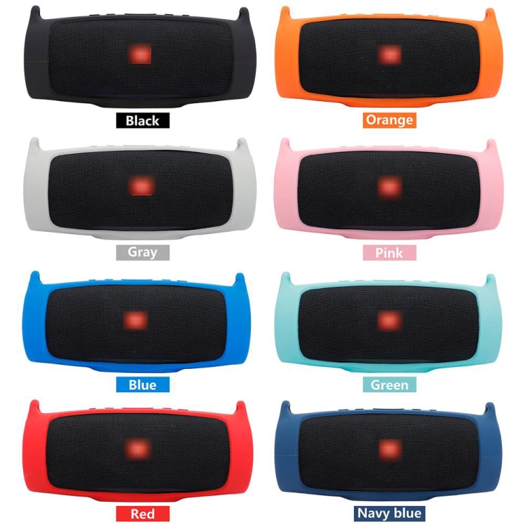 Capa protetora de silicone portátil para altifalante Bluetooth JBL Charge 4 com alça de ombro e mosquetão, Rosa, Vermelho, Azul, Preto, Cinza Prateado, Laranja, Verde Menta, Azul Marinho