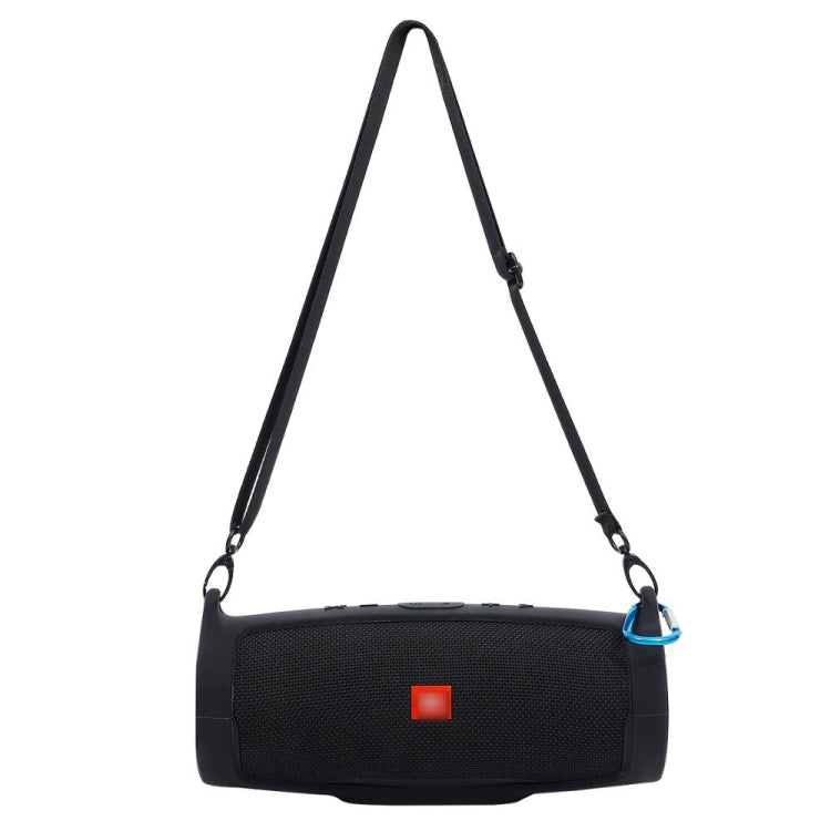 Capa protetora de silicone portátil para altifalante Bluetooth JBL Charge 4 com alça de ombro e mosquetão, Rosa, Vermelho, Azul, Preto, Cinza Prateado, Laranja, Verde Menta, Azul Marinho