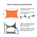 Vela de Sombra para Jardim ao Ar Livre, Toldo Impermeável Anti-UV, Tamanho: 2m x 5m, 2m x 5m