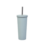 700ml Large Capacity Double Stainless Steel Straw Cup Vacuum Outdoor 304 Insulation Cup Car Water Cup, Khaki, Cinnabar Orange, Lilac Purple, Pink, Glazed Green, Moss Green, Dark Gray, Indigo, Ink Black, Gray Green, Light Pink, Green White, Lake Blue