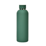 Garrafa de Água Esportiva Portátil em Aço Inoxidável Fosco para Exterior, Copo Isolante com Pintura em Borracha, Verde Musgo, Rosa Claro, Rosa Fumado, Laranja Cinábrio, Verde Branco, Caqui, Preto Tinta, Azul Lago, Verde Cinzento, Lilás, Índigo, Cinza