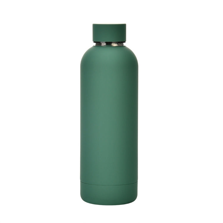 Garrafa de Água Esportiva Portátil em Aço Inoxidável Fosco para Exterior, Copo Isolante com Pintura em Borracha, Verde Musgo, Rosa Claro, Rosa Fumado, Laranja Cinábrio, Verde Branco, Caqui, Preto Tinta, Azul Lago, Verde Cinzento, Lilás, Índigo, Cinza