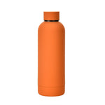 Garrafa de Água Esportiva Portátil em Aço Inoxidável Fosco para Exterior, Copo Isolante com Pintura em Borracha, Verde Musgo, Rosa Claro, Rosa Fumado, Laranja Cinábrio, Verde Branco, Caqui, Preto Tinta, Azul Lago, Verde Cinzento, Lilás, Índigo, Cinza