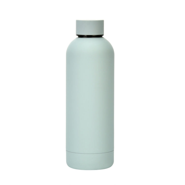 Garrafa de Água Esportiva Portátil em Aço Inoxidável Fosco para Exterior, Copo Isolante com Pintura em Borracha, Verde Musgo, Rosa Claro, Rosa Fumado, Laranja Cinábrio, Verde Branco, Caqui, Preto Tinta, Azul Lago, Verde Cinzento, Lilás, Índigo, Cinza