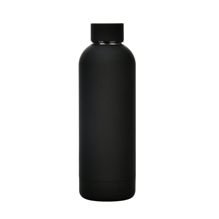Garrafa de Água Esportiva Portátil em Aço Inoxidável Fosco para Exterior, Copo Isolante com Pintura em Borracha, Verde Musgo, Rosa Claro, Rosa Fumado, Laranja Cinábrio, Verde Branco, Caqui, Preto Tinta, Azul Lago, Verde Cinzento, Lilás, Índigo, Cinza