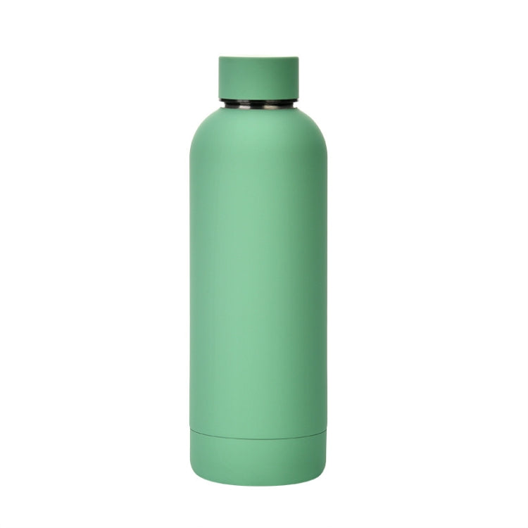 Garrafa de Água Esportiva Portátil em Aço Inoxidável Fosco para Exterior, Copo Isolante com Pintura em Borracha, Verde Musgo, Rosa Claro, Rosa Fumado, Laranja Cinábrio, Verde Branco, Caqui, Preto Tinta, Azul Lago, Verde Cinzento, Lilás, Índigo, Cinza