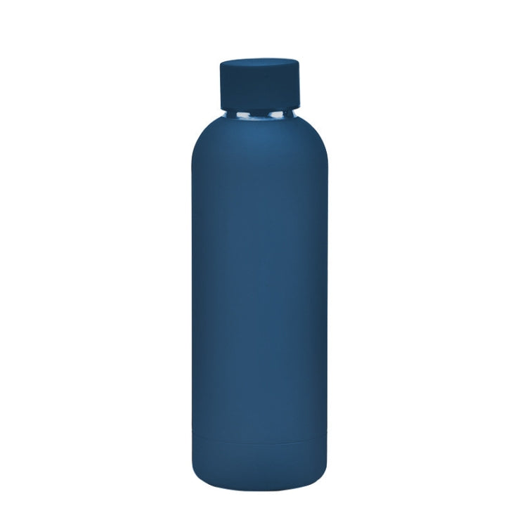 Garrafa de Água Esportiva Portátil em Aço Inoxidável Fosco para Exterior, Copo Isolante com Pintura em Borracha, Verde Musgo, Rosa Claro, Rosa Fumado, Laranja Cinábrio, Verde Branco, Caqui, Preto Tinta, Azul Lago, Verde Cinzento, Lilás, Índigo, Cinza