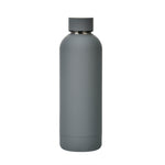 Garrafa de Água Esportiva Portátil em Aço Inoxidável Fosco para Exterior, Copo Isolante com Pintura em Borracha, Verde Musgo, Rosa Claro, Rosa Fumado, Laranja Cinábrio, Verde Branco, Caqui, Preto Tinta, Azul Lago, Verde Cinzento, Lilás, Índigo, Cinza