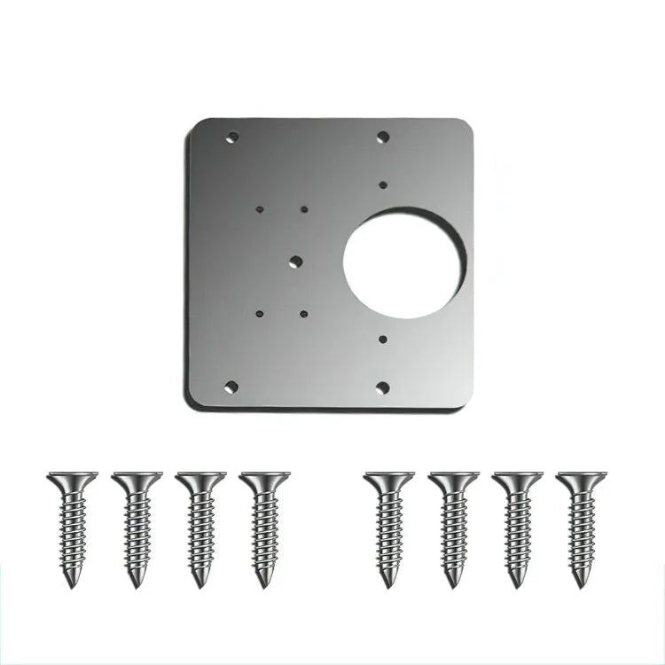 Instalador de Reparação de Dobradiça em Aço Inoxidável, Especificação: Placa Única + 8 Parafusos, Placa Única + 8 Parafusos, 2 Placas de Reparação + Dobradiça + 16 Parafusos