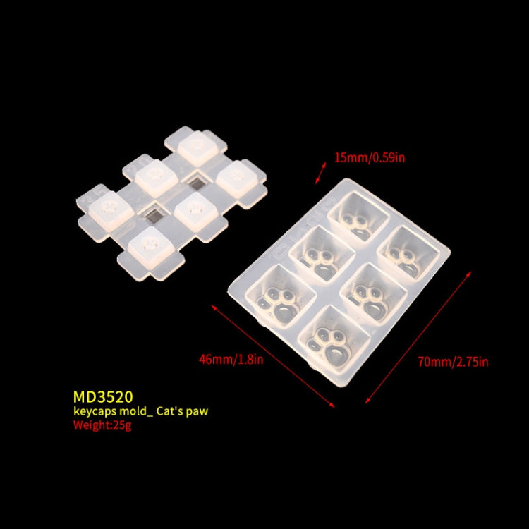 Molde de Silicone para Keycap DIY Molde de Silicone OEM para Teclado Mecânico, MD3520, MD3521, MD3522, MD3523, MD3524, MD3525