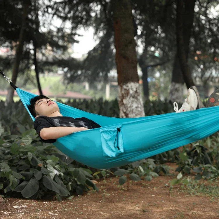 Rede de Dormir para Camping ao Ar Livre em Nylon, Balanço Simples, Entrega de Cor Aleatória, 0,9x2,45m Cor Aleatória