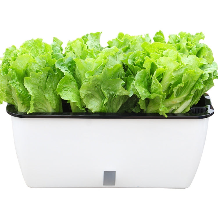 Vaso retangular de plástico autoabsorvente para cultivo de vegetais em varanda familiar, Estilo:, Vaso SC01 Extra Grande, Vaso SC02 Grande
