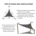 Vela de Sombramento Triangular para Jardim Exterior Impermeável e Anti-UV, Tamanho: 5m x 5m x 7.1m, 5m x 5m x 7.1m