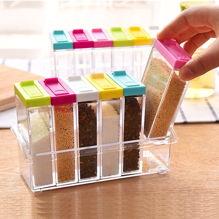 Conjunto de 6 Peças de Frascos Transparentes para Temperos, Frascos para Armazenamento de Temperos (6 Peças)