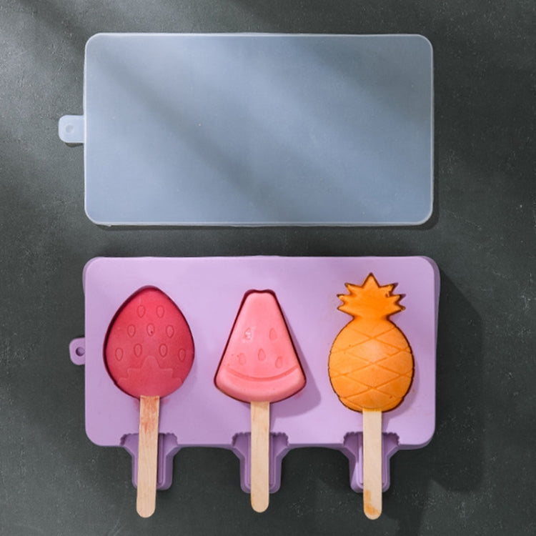 Molde Caseiro de Silicone para Gelados em Forma de Desenho Animado Infantil, Grande Fruta