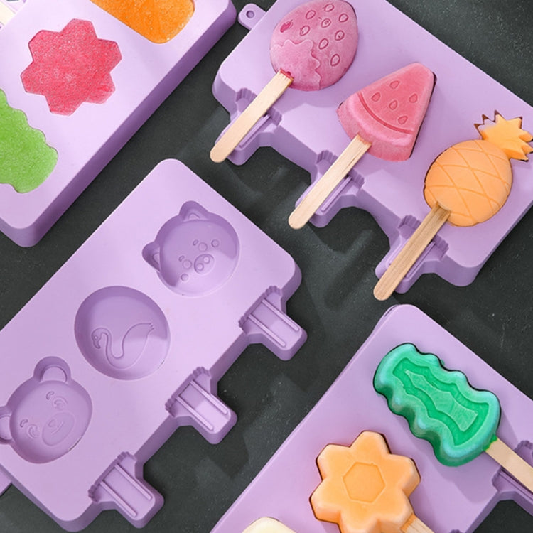Molde Caseiro de Silicone para Gelados em Forma de Desenho Animado Infantil, Grande Fruta