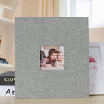 10 Inch 20 Pages/40P Cloth Photo Album Self-Adhesive DIY Laminated Photo Album, Red, Green, Ginger Yellow, Gray