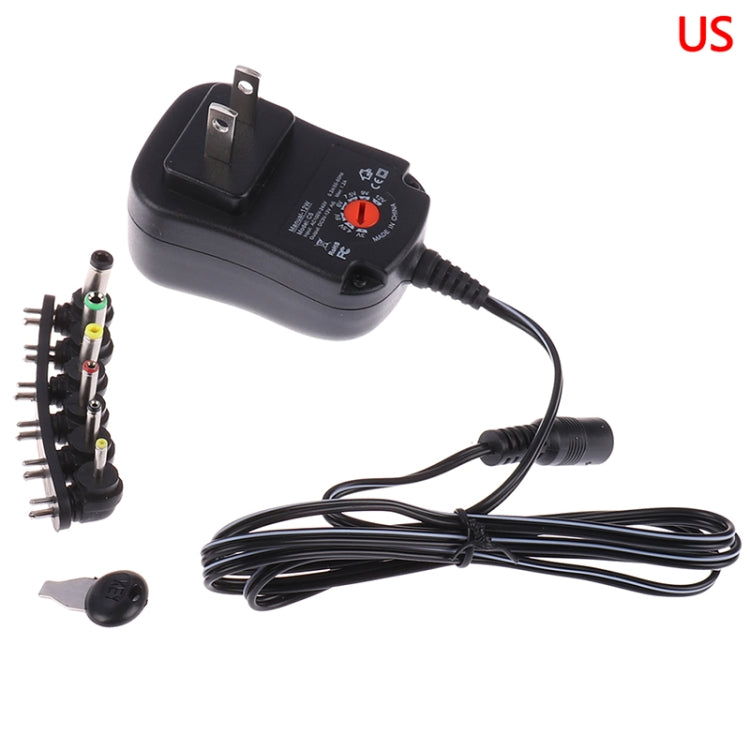 Fonte de alimentação regulada ajustável C5 3-12V 12W com adaptador multifunções e pontas DC, ficha US, ficha UK, ficha EU