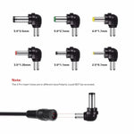 Fonte de alimentação regulada ajustável C5 3-12V 12W com adaptador multifunções e pontas DC, ficha US, ficha UK, ficha EU