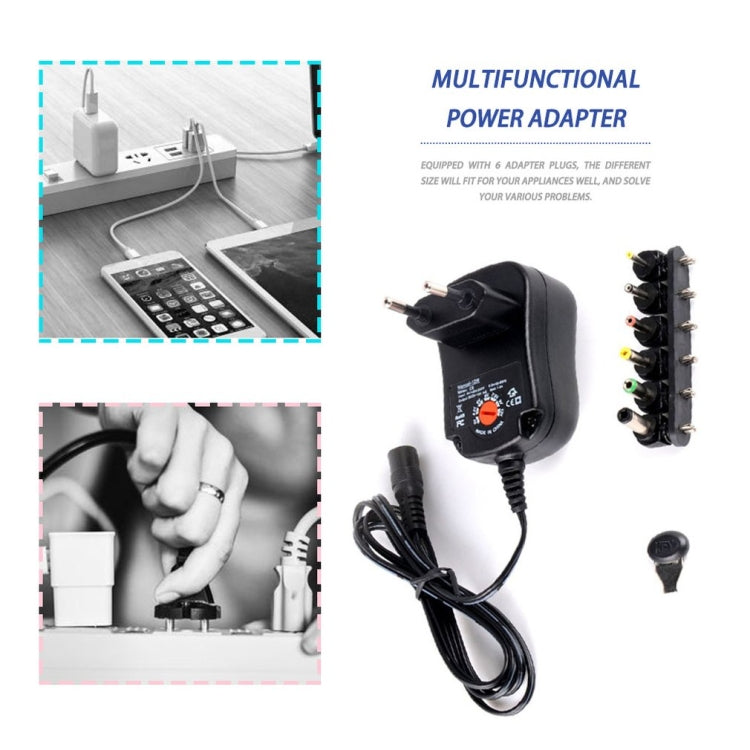 Fonte de alimentação regulada ajustável C5 3-12V 12W com adaptador multifunções e pontas DC, ficha US, ficha UK, ficha EU