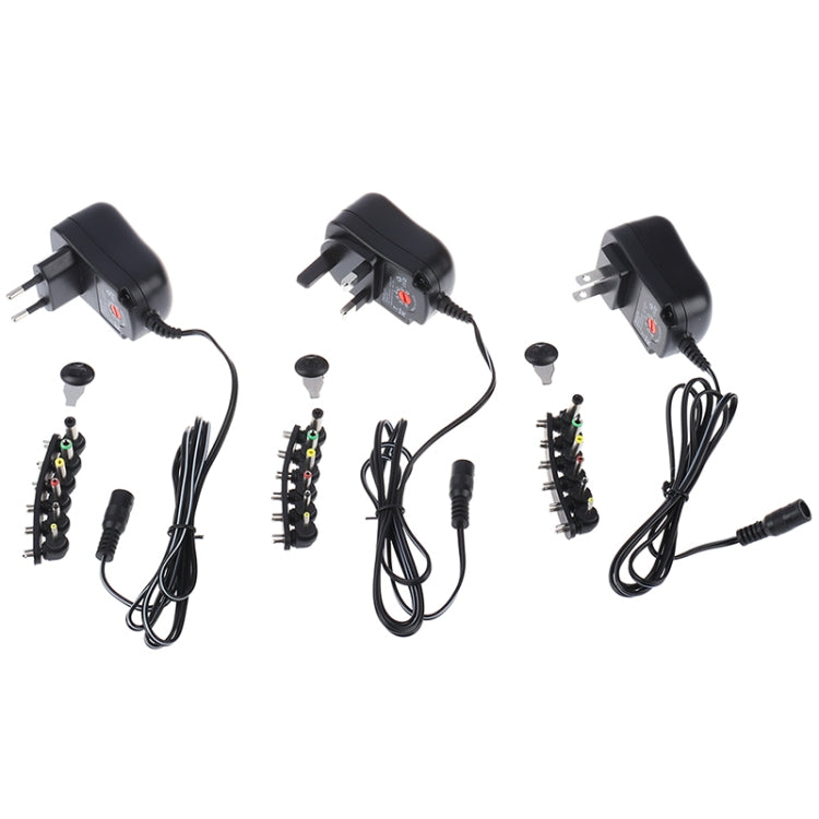 Fonte de alimentação regulada ajustável C5 3-12V 12W com adaptador multifunções e pontas DC, ficha US, ficha UK, ficha EU