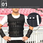 Colete Desportivo com Tiras de Peso para Pernas e Braços Equipamento de Treino de Fitness, Especificação: Colete 1kg, Colete 3kg, Colete 5kg, Colete 10kg, Colete 15kg, Fato 10kg, Fato 15kg