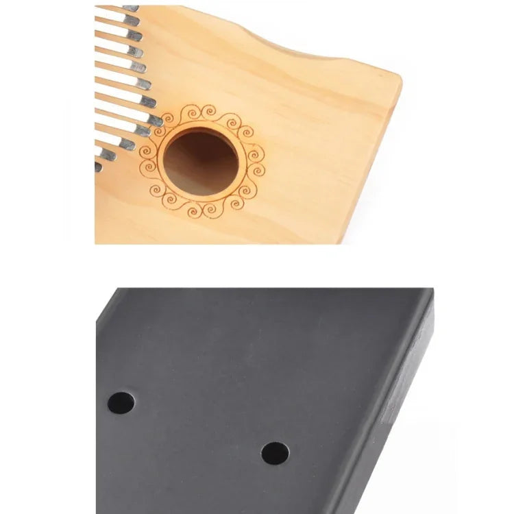 Kalimba Piano de Polegar de 17 Tons para Iniciantes, Castanho, Kit Castanho, Amarelo, Kit Amarelo, Madeira, Kit Madeira, Preto, Kit Preto